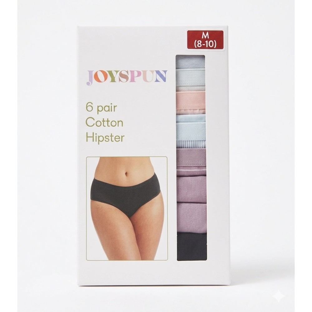Joyspun Woman's Hipster Cotton Multicolor 6-pack size M